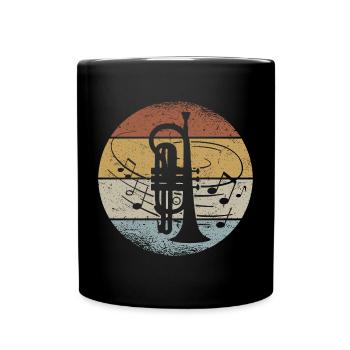 Kornett Retro Musikinstrument Kornettist Blasmusik - Tasse einfarbig - Schwarz - Vorne