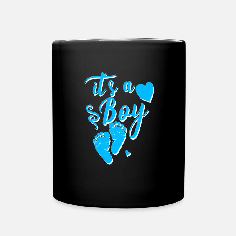 it s a boy 04 - Full Colour Mug - black