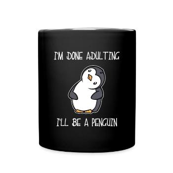 Déclaration d’oiseaux de mer du pôle Sud Sweet Penguin Animal Zoo - Mug uni - noir - Devant