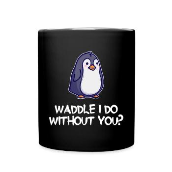 Pingouin Oiseau Animal Déclaration Zoo d’oiseaux - Mug uni - noir - Devant