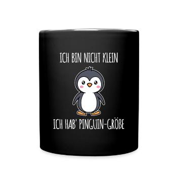 Tier Vogel Süß Pinguin Vogel Arktis Zoo Statement - Tasse einfarbig - Schwarz - Vorne