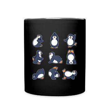 Cool Tier Tanzen Pinguin Seevogel Antarktis - Tasse einfarbig - Schwarz - Vorne