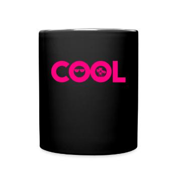 cool sonnenbrille pink - Tasse einfarbig - Schwarz - Vorne