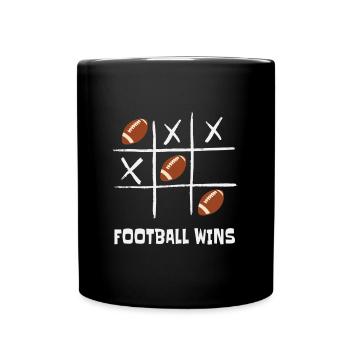 American Football Wins Sport Tic Tac Toe - Full Colour Mug - black - Front