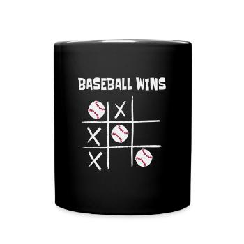 Baseball Wins Sport Tic Tac Toe - Full Colour Mug - black - Front