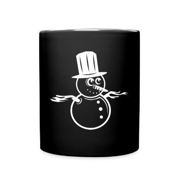 Icône Bonhomme de neige Illustration Graphique Icône d’hiver - Mug uni - noir - Devant