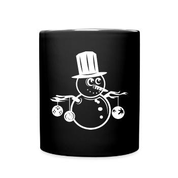 xmas christmas christmas symbol graphic baubles - Full Colour Mug - black - Front