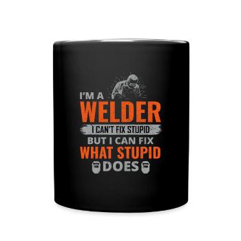 Welding Welder Metal Construction Ironworker - Full Colour Mug - black - Front