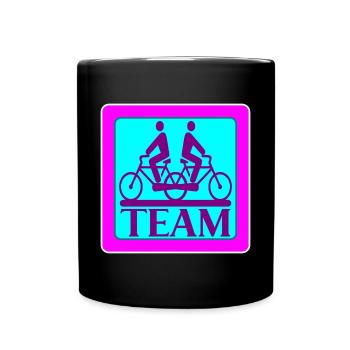 TEAM PROBLEME - FAHRRAD - Tasse einfarbig - Schwarz - Vorne