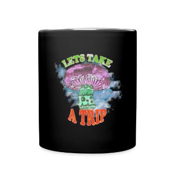 Hippie Peace Peace 60's 70's Love T-Shirt - Full Colour Mug - black - Front