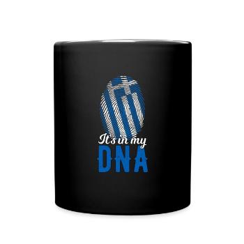 Griechenland DNA Griechische Flagge Fingerabdruck - Tasse einfarbig - Schwarz - Vorne