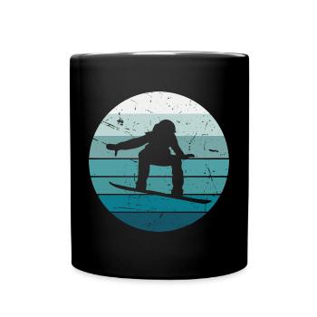 Snowboarding Geschenkidee für Snowboarder Snowboar - Tasse einfarbig - Schwarz - Vorne