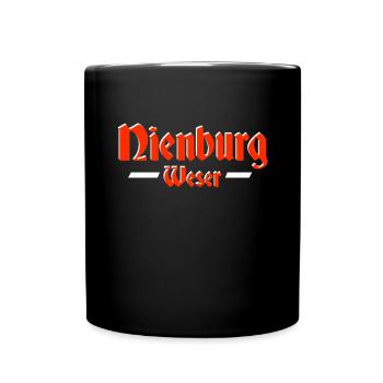 nienburg an der weser altdeutsche Schrift - Tasse einfarbig - Schwarz - Vorne