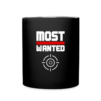 Most Wanted - Tasse einfarbig - Schwarz - Vorne