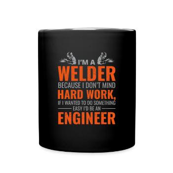 Weld Welding Welder Metal Construction Ironworker - Full Colour Mug - black - Front