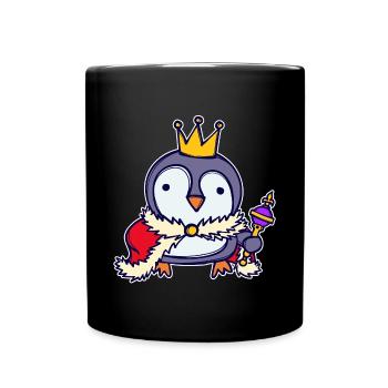 Cool Animal Penguin Oiseau Zoo Oiseau de mer - Mug uni - noir - Devant