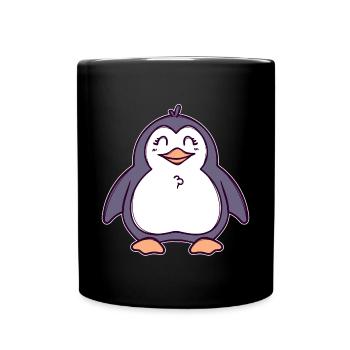 Cool Seabird Sweet Animal Penguin Oiseau Pôle Sud - Mug uni - noir - Devant