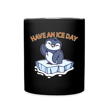 Antarctique Ice Cold Penguin Déclaration Oiseau de mer - Mug uni - noir - Devant
