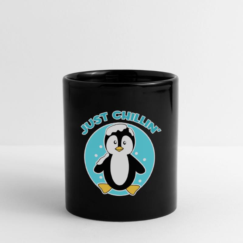 Pinguin Statement Eis Kalt Vogel Schnee Tier Tasse einfarbig