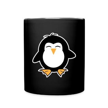 Zoo Animal Pingouin Oiseau Doux Oiseau de Mer - Mug uni - noir - Devant