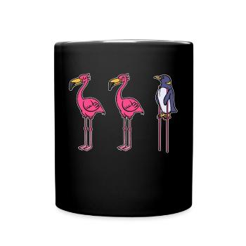 Drôle d’animal Pingouin Oiseau de mer Zoo Oiseau - Mug uni - noir - Devant