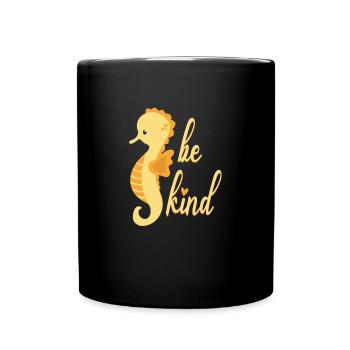 seepferdchen - Tasse einfarbig - Schwarz - Vorne