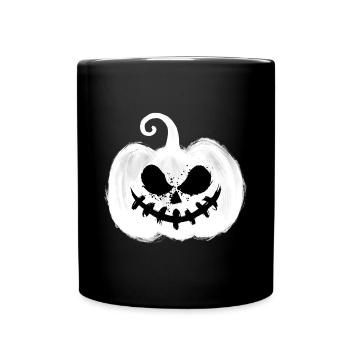 Gruselkürbis - Tasse einfarbig - Schwarz - Vorne