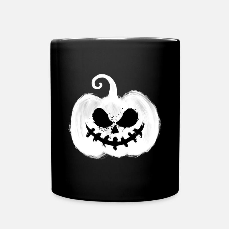 Creepy pumpkin - Full Colour Mug - black