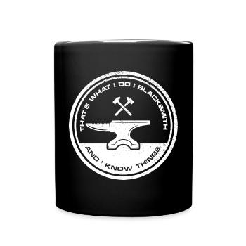 Metalsmith | Hobby Blacksmith Forging Gifts - Full Colour Mug - black - Front