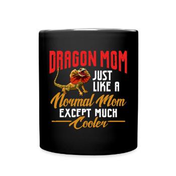 Kragenechse Frilled-neck lizard Reptil Herpetologe - Tasse einfarbig - Schwarz - Vorne