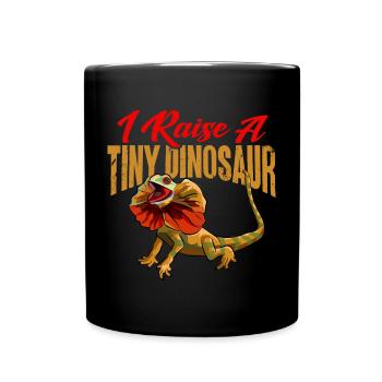 Lézard à collier Lézard à cou froncé Reptile Herpétologiste - Mug uni - noir - Devant