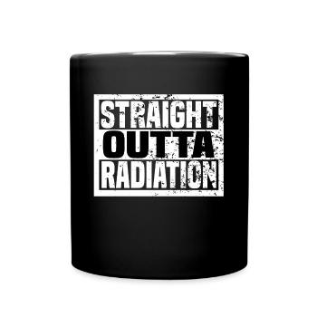 straight outta radiadion - Tasse einfarbig - Schwarz - Vorne