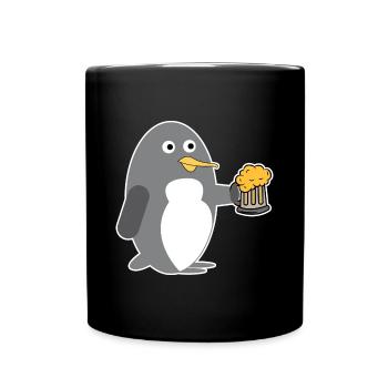 Antarktis Vogel Cool Pinguin Bier Seevogel - Tasse einfarbig - Schwarz - Vorne