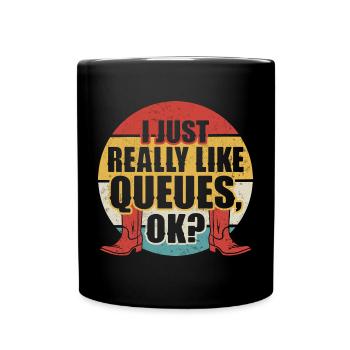 Line Dancing Cowboy Texas Line Dance Cadeau - Mug uni - noir - Devant