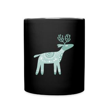 Joyeux T-shirt Patte de cerf de Noël - Mug uni - noir - Devant