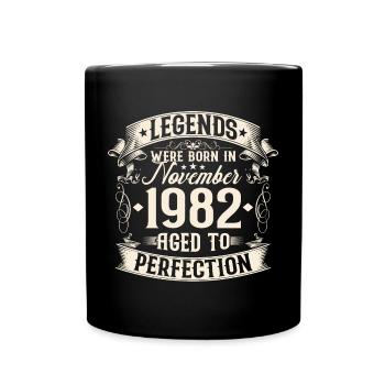 Novembre né en 1982 Legends Birthday - Mug uni - noir - Devant
