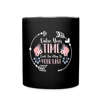 Symbole d’horloge Forme Société - Mug uni - noir - Devant
