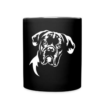 Boxer Kopf "Black Edition" - Tasse einfarbig - Schwarz - Vorne