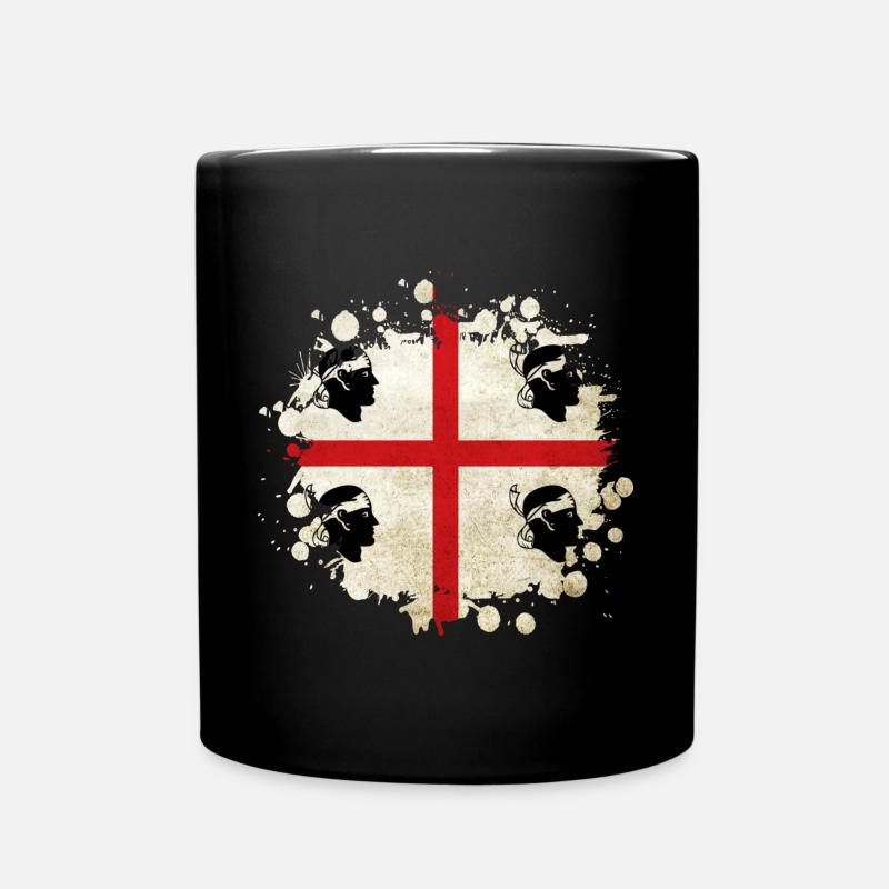 Sardinien Vintage Flaggen Design - Tasse einfarbig - Schwarz