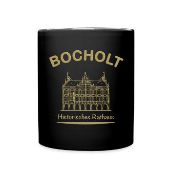 Bocholt Historisches Rathaus - Tasse einfarbig - Schwarz - Vorne