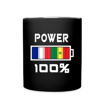 Senegal and France Power 100% - Full Colour Mug - black - Front
