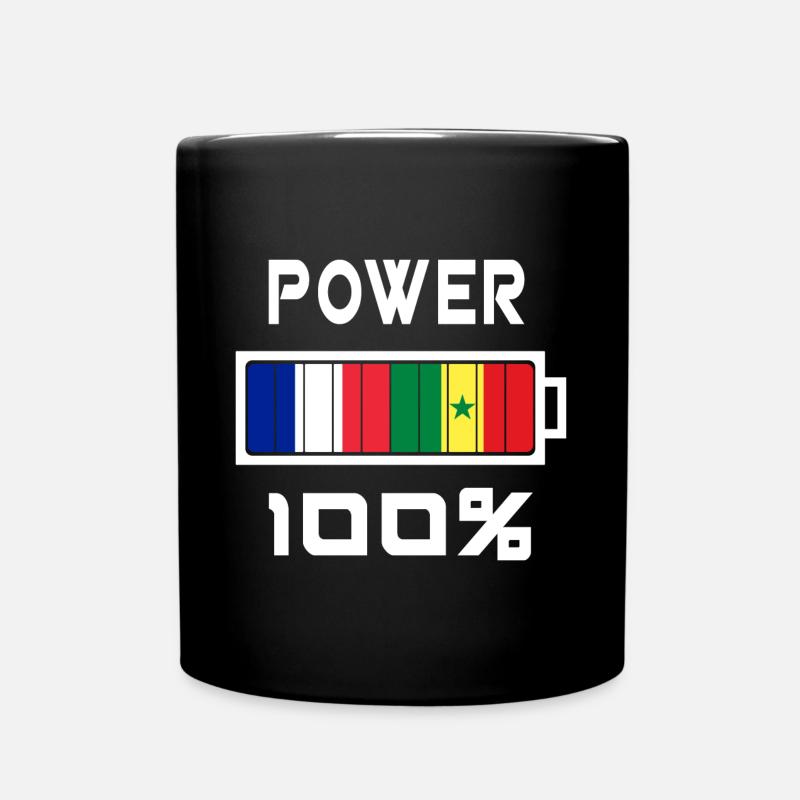 Sénégal et France Power 100 % - Mug uni - noir