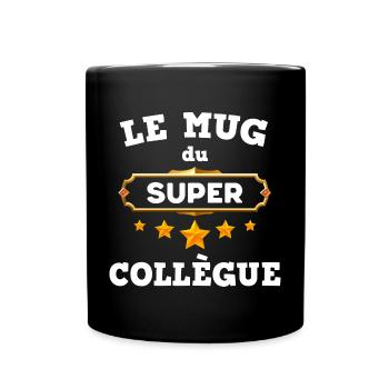 Le mug Du Super collègue Cool Et Professionnel - Mug uni - noir - Devant