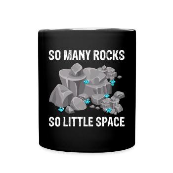 Mineraliensammler und Erze Mineralien Fan - Tasse einfarbig - Schwarz - Vorne
