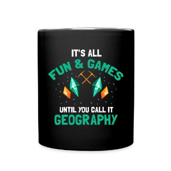 Mineraliensammler und Erze Mineralien Fan - Tasse einfarbig - Schwarz - Vorne