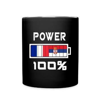 Serbia and France Power 100% - Full Colour Mug - black - Front