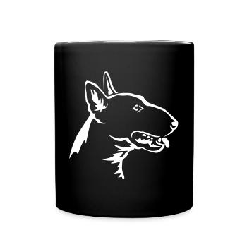 Bull Terrier Head "Black Edition" - Full Colour Mug - black - Front