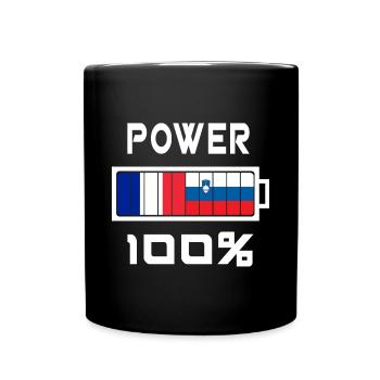 Slovenia and France Power 100% - Full Colour Mug - black - Front