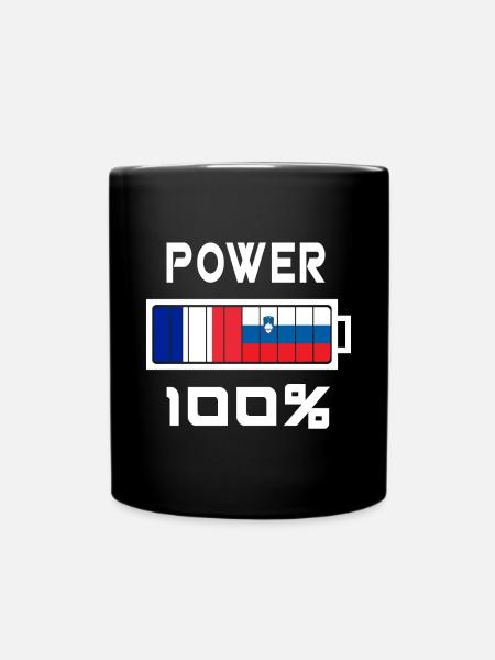 La Slovénie et France Power 100 % - Mug uni - noir