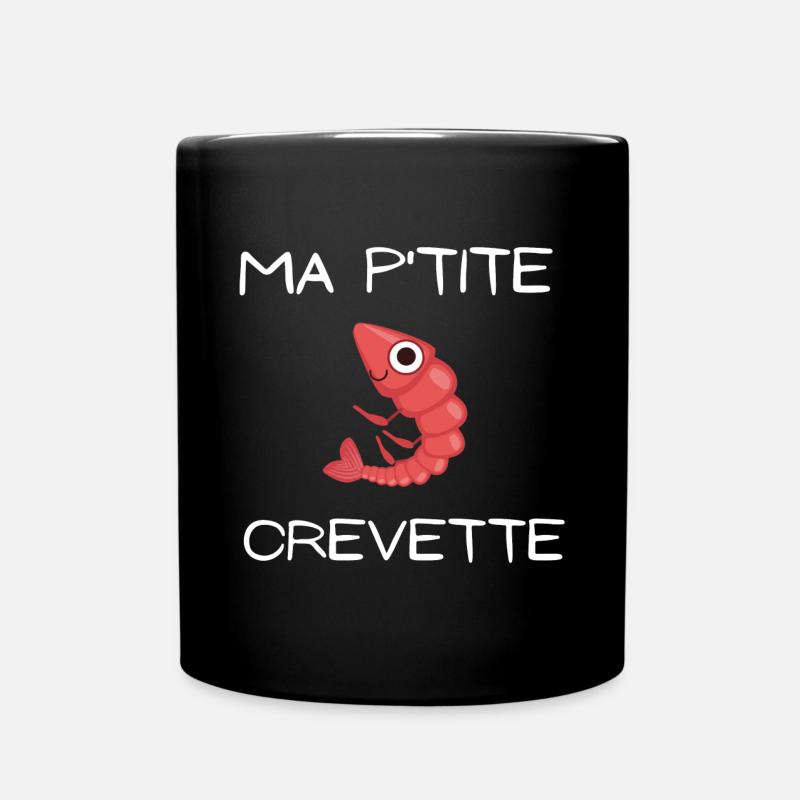 crevette, ma petite crevette - Mug uni - noir